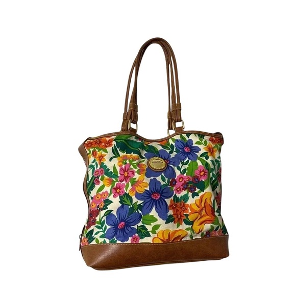 Capezio Handbags - Capezio Summerset Vintage Floral Faux Leather Women's Hand Bag